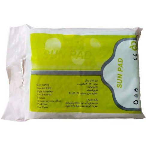 زیر انداز بیمار سان پد 5 عددی 60*90 ( sunpad sanitary pad )